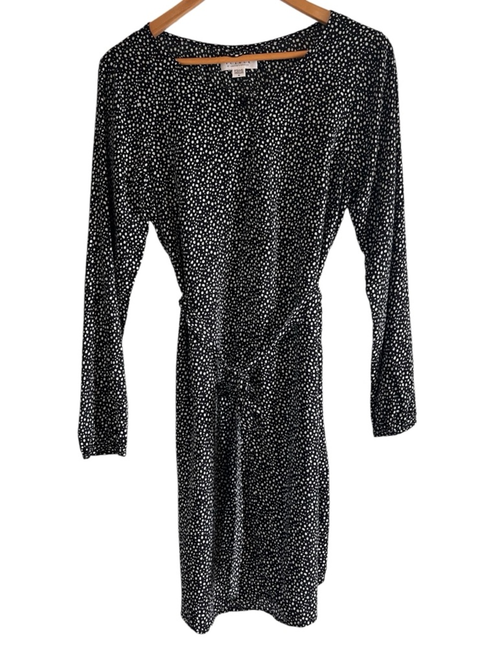 Velvet by Graham & Spencer dotted tie waist mini dress Sz M excellent condition